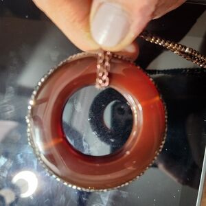 Carnelian and Marcasite Necklace